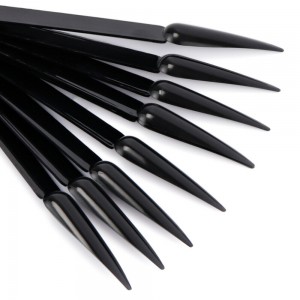 Tips black stiletto long, long, on the ring 50 PCs, for design, palette, for lacquers, gel lacquers, long stiletto