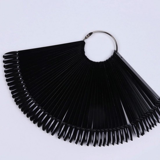 Tips zwarte amandel, op een ring 50 stuks, voor ontwerp, palet, voor poetsmiddelen, gellakken, ovaal-3738-Ubeauty Decor-Tipps, Formen für Nägel