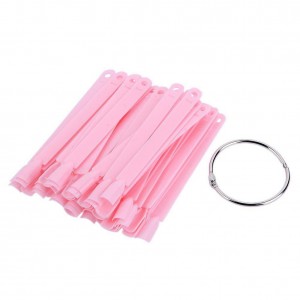 Палитра веер, розовая, Типсы розовые, на кольце, веер, 12 см, 50 шт, для образцов, для лаков, для ногтей
