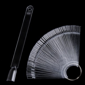  Tips transparent, 50 pcs per ring, fan, 12 cm