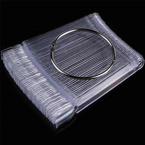 Puntas transparentes, 50 piezas por anillo, abanico, 12 cm-3422-Ubeauty Decor-Consejos, formas para uñas.