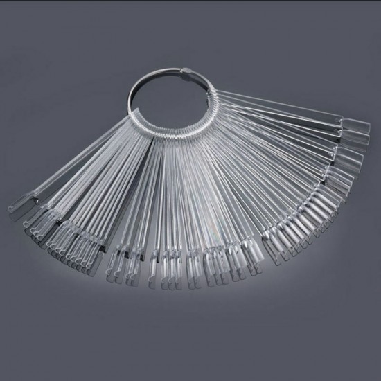 The tips are transparent, 50 pieces on the ring, fan, 12 cm, 3422-TD-01, Tips,  All for a manicure,Supplies ,  buy with worldwide shipping