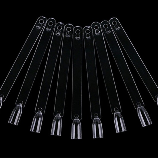 Pontas transparentes, 50 unidades por anel, leque, 10 cm-3421-Ubeauty Decor-Dicas, formas para unhas