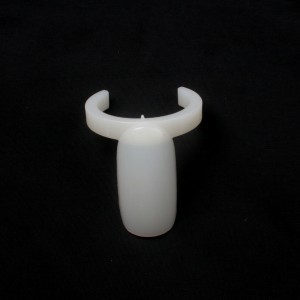 Tips with ring, white, milky, for gel polish, for design, for tube, display, for samples