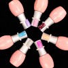 Tips with ring, white, dairy, on gel-lacquer, for design, on tube, display, for samples, 3423-TD-01, Tips,  All for a manicure,Supplies ,  buy with worldwide shipping