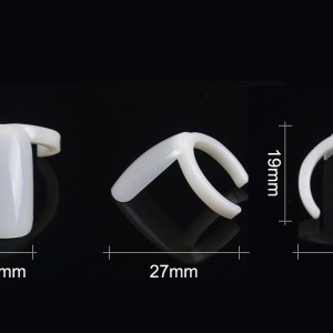 Ring tips, white, milk, for gel Polish, for design, for tube, display, for samples