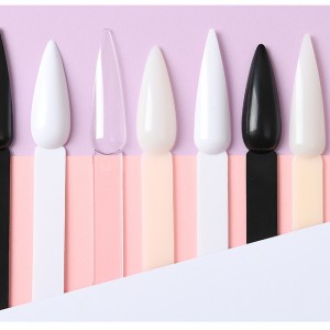  Pointes noires stiletto courtes, sur un anneau 50 pcs, pour le design, la palette, pour les vernis, les vernis gel, les stilettos courts