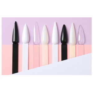  Pointes noires stiletto courtes, sur un anneau 50 pcs, pour le design, la palette, pour les vernis, les vernis gel, les stilettos courts