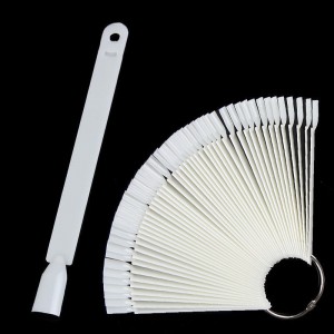  Tips white, 50 pcs per ring, fan, 12 cm