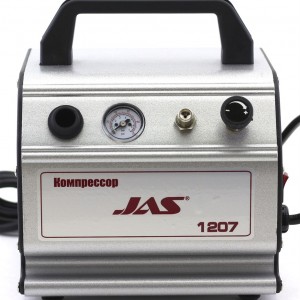 Airbrush compressor, Jas 1207, with pressure regulator, 300 ml receiver