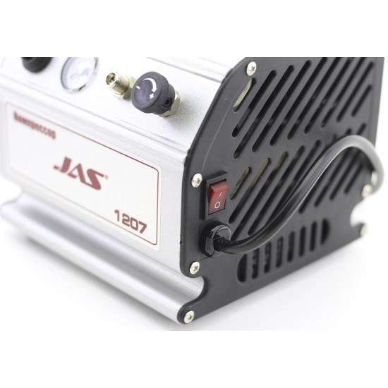 Compressor aerógrafo, Jas 1207, com regulador de pressão, reservatório de 300 ml-3755-Anest Iwata-tudo para manicure