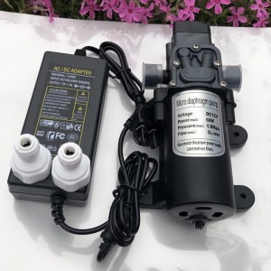 Diaphragm pump 5l/min, with power supply 12v, 60 W, 0.8 MPa, 1/2 thread, for container, for osmosis, for fog, self-priming