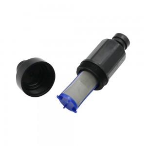 Microfilter 120 micron for 1/4" tube 6.25 mm, quick mount, black