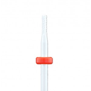ceramic nozzle rounded needle red, for manicure and pedicure, for side rollers