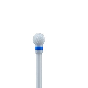 насадка керамическая для аппаратного маникюра и педикюра, форма Шарик, шарик 6 мм, синяя