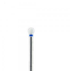 насадка керамическая для аппаратного маникюра и педикюра, форма Шарик, шарик 4 мм, синяя
