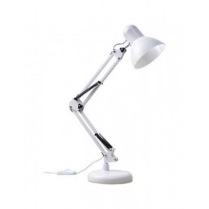 Table lamp on a stand, adjustable, height, swivel, white, desk lamp, DL-600