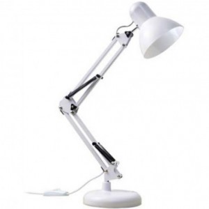 Desk lamp on a stand, adjustable, height, swivel, white, desk lamp, DL-600
