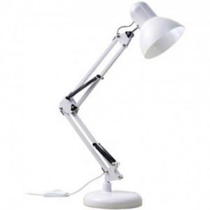  Lampe de table sur pied, réglable, en hauteur, pivotante, blanche, lampe de bureau, DL-600