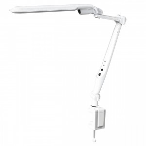 Настольная LED лампа на струбцине белая 10 вт ZL 5008-A 10w white складная цапля 3000/4500/6500K регулируемая мощность