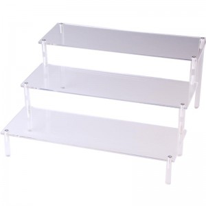 Transparent acrylic stand, 3 shelves, organizer, shelf, for cosmetics, product display, for gel polish, for decor, for rubbing