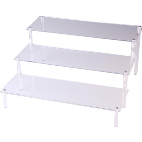 Support acrylique transparent, 3 étagères, organisateur, étagère, pour cosmétiques, présentation de produits, pour vernis gel, pour décoration, pour frotter-3686-Ubeauty Decor-Stands et organisateurs