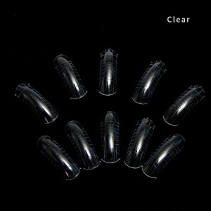 Top forms for long nail extension almond shape 10 sizes, 100 PCs for acrigel, for polygel