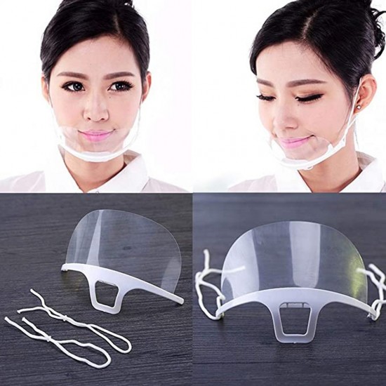 Visera protectora transparente, máscara, pantalla para nariz, boca 10 uds.  Compra con entrega a cualquier parte del mundo