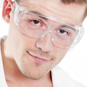 Glasses, eye protection, clear lenses, dust, droplet, chemical, UV rays, do not sweat