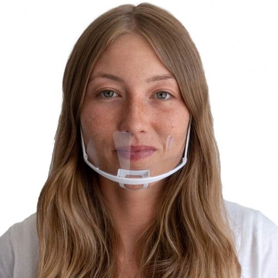 10pcs Visière de Protection Réutilisable en Blanc - Couvre Bouche et Nez  Facial - Protection Visage Anti-Salive