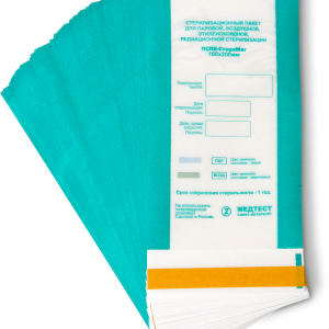 Kraft bags 100x200, Medtest, Peter, with indicator, transparent, packaging, 100 PCs, for sterilization