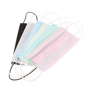 Gezichtsmaskers, 50 stuks, pak, niet steriel, met elastische band, met slot, bescherming tegen stof en luchtdruppels