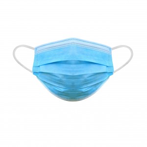 Dreischichtige medizinische Maske, für Gesicht, 50 Stück, Verpackung, Schutz, gegen Keime, Bakterien, Staub, Pollen, Lufttröpfchen