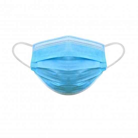 Máscara médica de três camadas, para rosto, 50 unidades, embalagem, proteção, contra germes, bactérias, poeira, pólen, gotículas de ar-3791-Ubeauty-Tudo para manicure