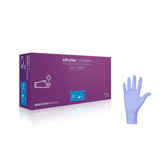 Handschoenen NITRYLEX® Complete, Lavendel, S, 100 stuks, 50 paar, nitril, niet-steriel, beschermend, onderzoek, voor vakmensen, huidbescherming-6111-Mercator Medical-Verbrauchsmaterial