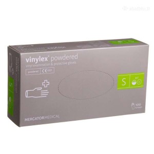  Gants jetables en vinyle poudrés Vinylex® poudrés Mercator Medical S 100 pcs (vinyle)