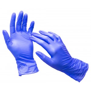  Gloves NITRYLEX® BASIC, purple, S, 100 pcs, 50 pairs, nitrile, non-sterile, examination, Mercator Medical, blue, nitrilex