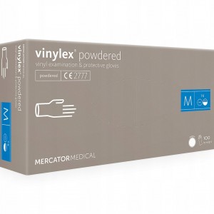 Перчатки виниловые опудренные одноразовые M Vinylex® powdered Mercator Medical M 100 шт (винил)