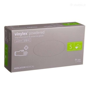 Guantes desechables de vinilo con polvo Vinylex® con polvo Mercator Medical S 100 uds (vinilo)