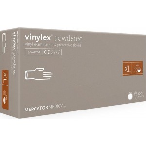 Guantes desechables de vinilo con polvo XL Vinylex® con polvo Mercator Medical XL 100 uds (vinilo)