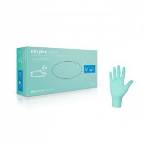  Gants Nitrylex® Vert, Vert, M, 100 pièces, 50 paires, nitrile, non stériles, protecteurs, examen, pour maîtres, protection cutanée