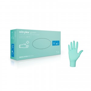 Handschuhe Nitrylex® Grün, Grün, S, 100 Stück, 50 Paar, Nitril, unsteril, Schutz, Untersuchung, für Meister, Hautschutz