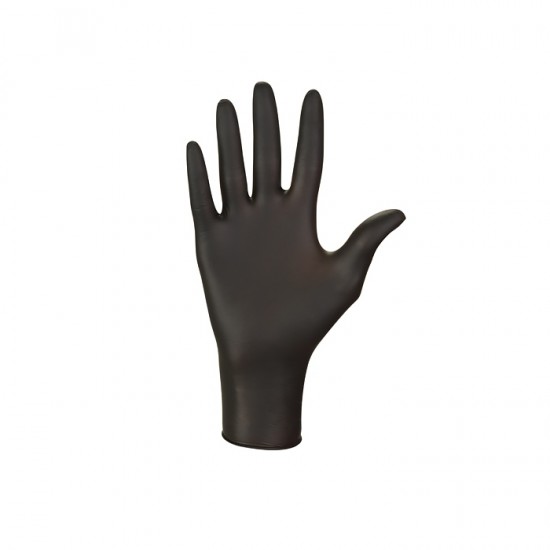 Rękawiczki Nitrylex® Black, Black, M, 100 szt., 50 par, nitrylowe, niejałowe, ochronne, egzaminacyjne, dla majsterkowiczów, ochrona skóry-6113-Mercator Medical-Materiały eksploatacyjne