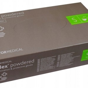 Перчатки виниловые опудренные одноразовые XS Vinylex® powdered Mercator Medical XS 100 шт (винил)