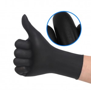 Перчатки нитриловые черные Shanmei , размер XS, 5-6 см, 100 шт, 50 пар