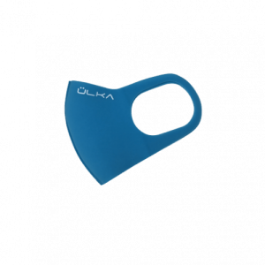 Ulka's reusable pitta mask is simple, light blue