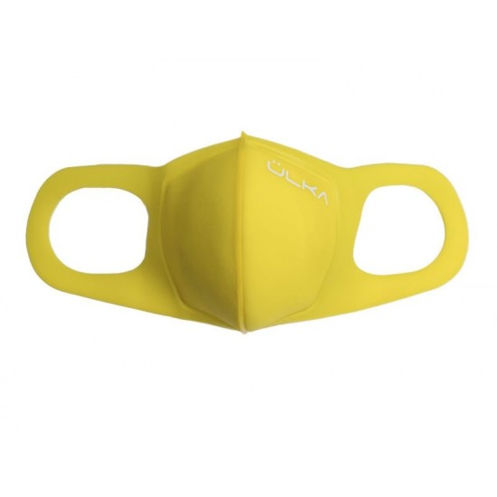 Máscara de proteção reutilizável Ulka, máscara Ulka, com filtro de carvão, pitta, amarela, período de uso 2 meses