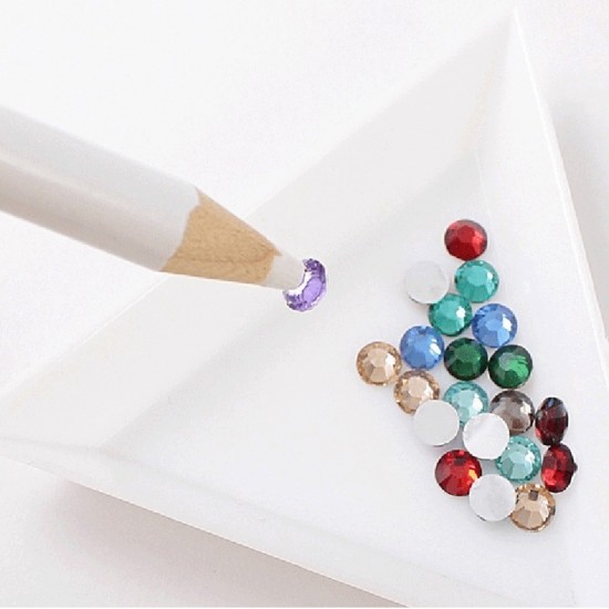 ołówek z kryształkami, ołówek woskowy do chwytania kryształków, drobne ozdoby, biżuteria, biały-6744-Ubeauty Decor-Wystrój i projekt paznokci