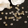 Rhinestones for nails AB Crystal Gold SS3 on a gold base, shiny stones, Flatback, no hotfix, glue, Ubeauty-NND-50, Accessories,  All for a manicure,Decor and nail design ,  buy with worldwide shipping