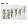 Rhinestones for nails AB Crystal Gold SS3 on a gold bottom, shiny stones, Flatback, no hotfix, glue, 3699-NND-50, Nail stag,  All for a manicure,Decor and nail design ,  buy with worldwide shipping